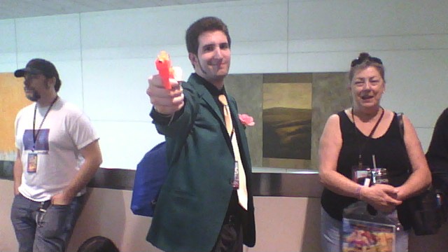 I actually took this during the autograph line, but whatevs.  GREEN COAT LUPIN!!!