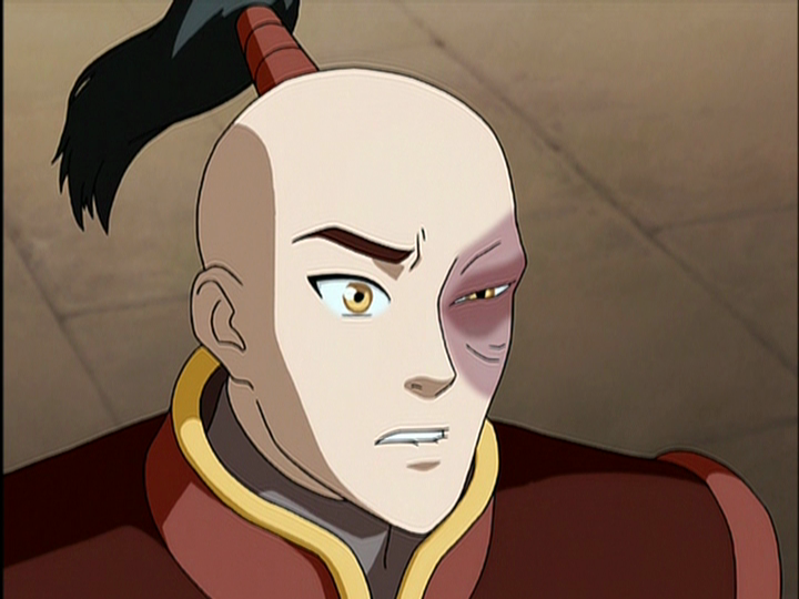 I can only assume that 100 years ago, the Avatar punched Zuko's grandmother so hard, he was born with a black eye.