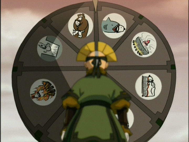 Wheel of Punishment, turn turn turn, show us the punishment where Aang shall burn.