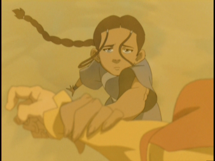 Naturally, it's up to Katara to get Aang to chill.