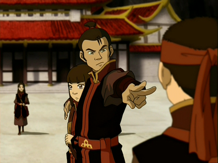 Aang's just lucky there weren't any convenient lockers around for Flash to pin him on.