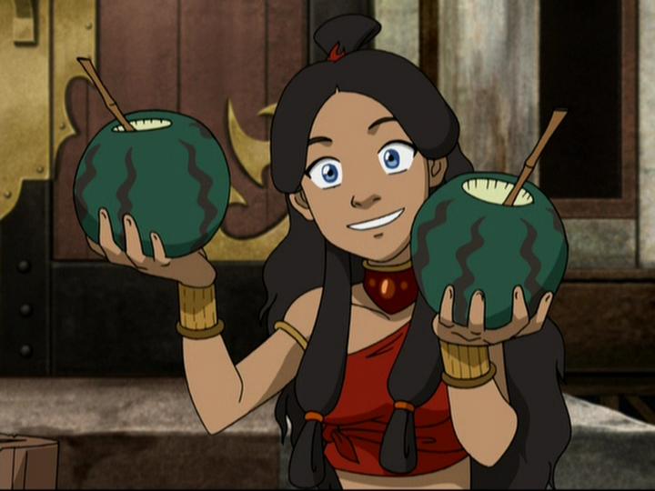 Let's all chill and have a taste of Katara's melons.