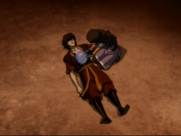 I just want to talk about how Zuko took a lightning shot from Azula (same shot that would have killed Aang) AND a few episodes ago took the same kind of attack from Toph that killed Jet, and both times lived.  Zuko's a tank.