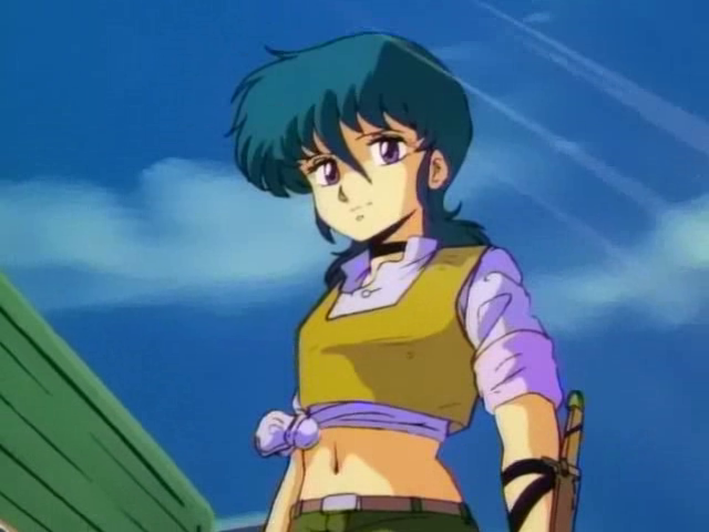 So, a blue-haired Priss Asagiri? And it's at this point I feel the need to inform you that Pop Chaser predates Bubblegum Crisis by three years.