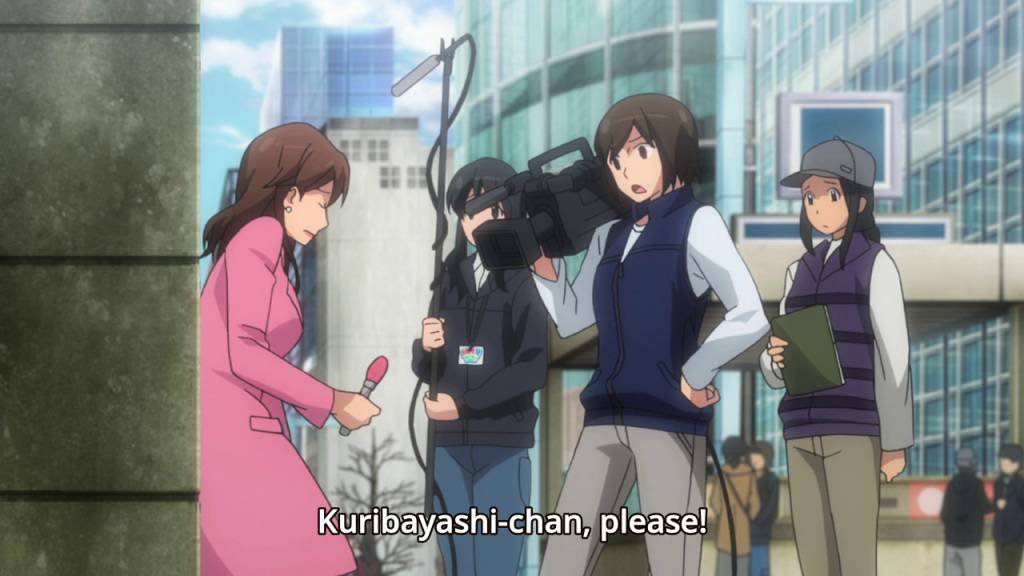 Funnily enough, the girl who looks the most like manga Kurobayashi is Kurobayashi's sister's camerawoman.