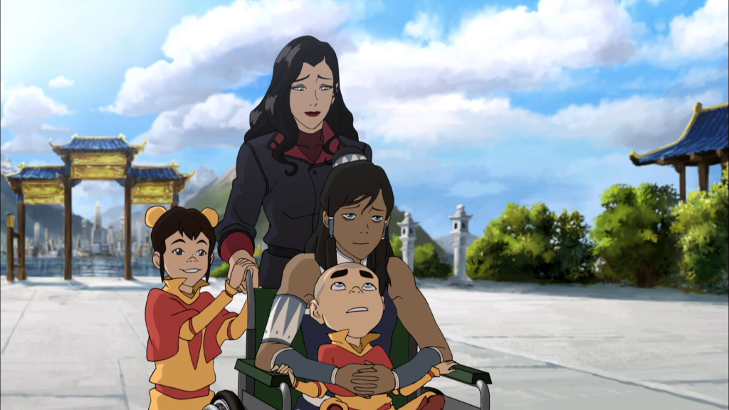 She looks terrible and started a family with Asami.
