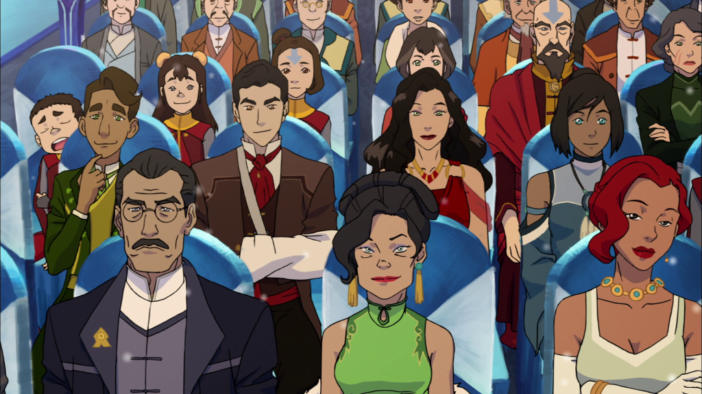 I can't help but thing this was actually supposed to be Bataar and Kuvira's wedding, and they decided not to waste the date.