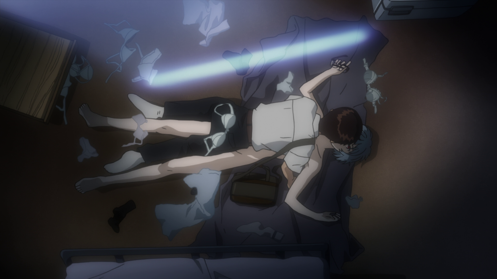 Sorry, I'm too distracted by what appears to be Shinji's dislocated foot.